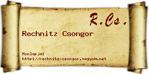 Rechnitz Csongor névjegykártya